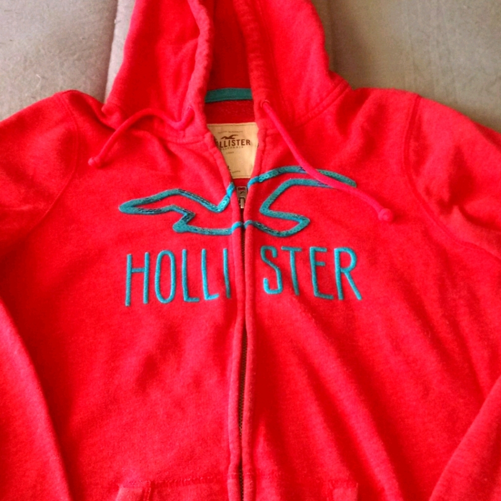 Women's Large Hollister zip up sweatshirt
